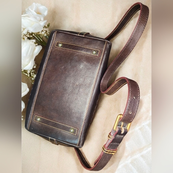 Dooney & Bourke Florentine Leather Pocket Satchel In Italian Vacchetta - Picture 4 of 16